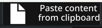 NeosVR showing the "Paste content from clipboard" button